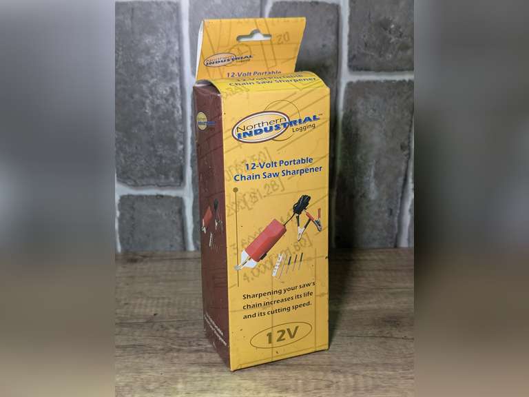 NORTHERN INDUSTRIAL LOGGING 12-VOLT PORTABLE CHAINSAW SHARPENER WITH ORIGINAL BOX image