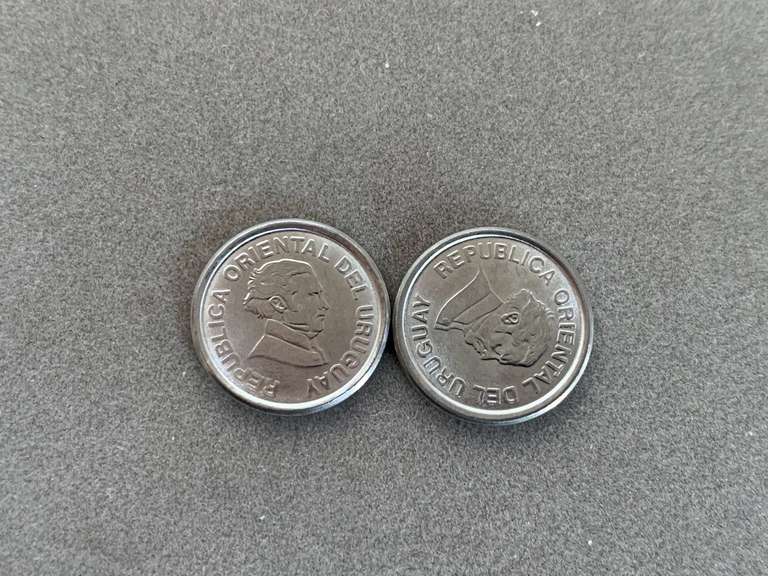 2 URUGUAY 10 CENTESIMOS COINS (1994) - CHECKOUT image