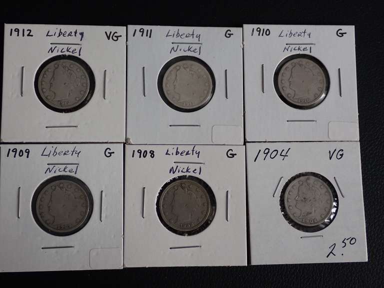 (6) LIBERTY HEAD "V" NICKELS image
