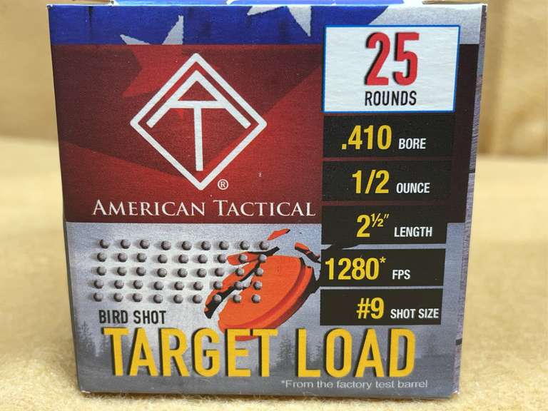 AMERICAN TACTICAL TARGET LOAD 410  2 1/2" #9 - 25 RDS image