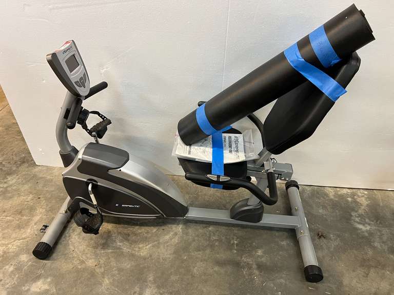 Exerpeutic recumbent bike, comes with floor mat and manual, see pictures for details. image