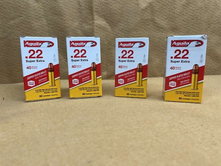 4 BOXES AGUILA 22 LR SUPER EXTRA CPRN - 200 RDS TOTAL image