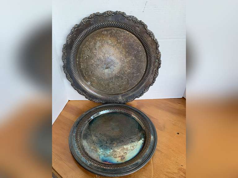 2 SILVERPLATE SERVING TRAYS image