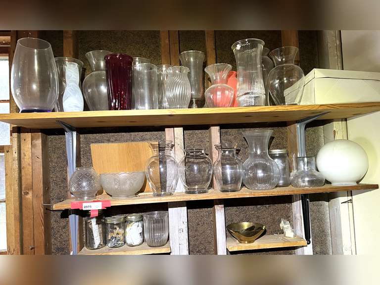 Garage… Shelf lot marked 2075 to include all content of shelves on studs above file cabinet. See picture for details. image