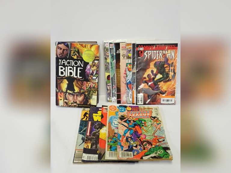 Mixed Lot of Comics and "The Action Bible" Graphic Novel image