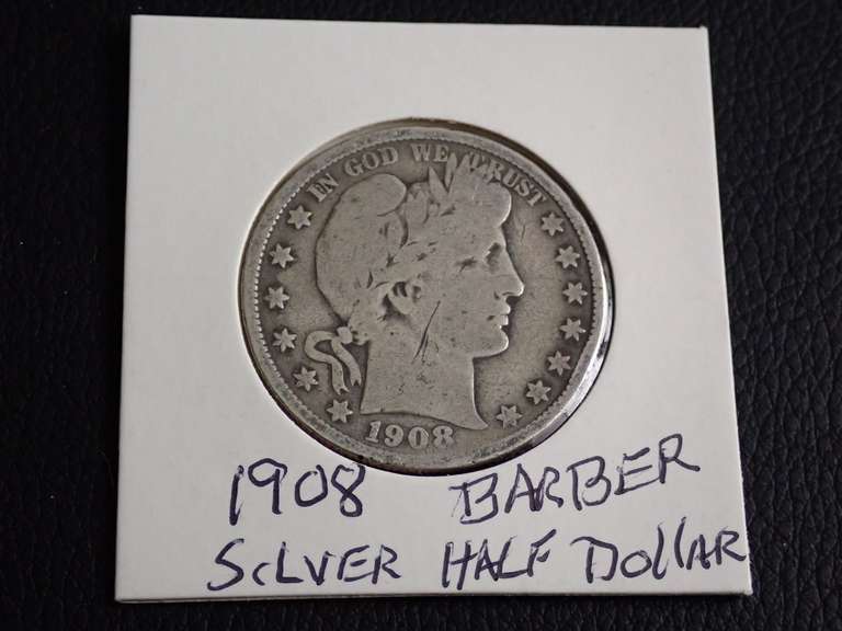 1908 BARBER HALF DOLLAR COIN image