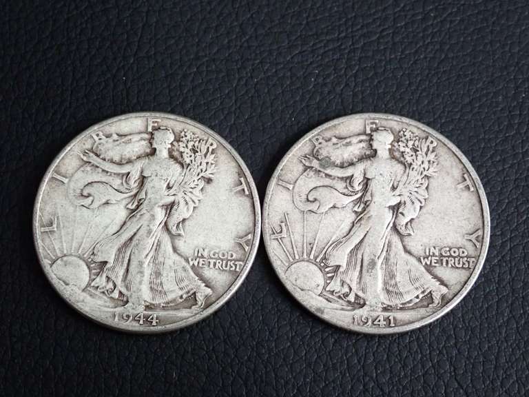 (2) WALKER HALF DOLLAR COINS image