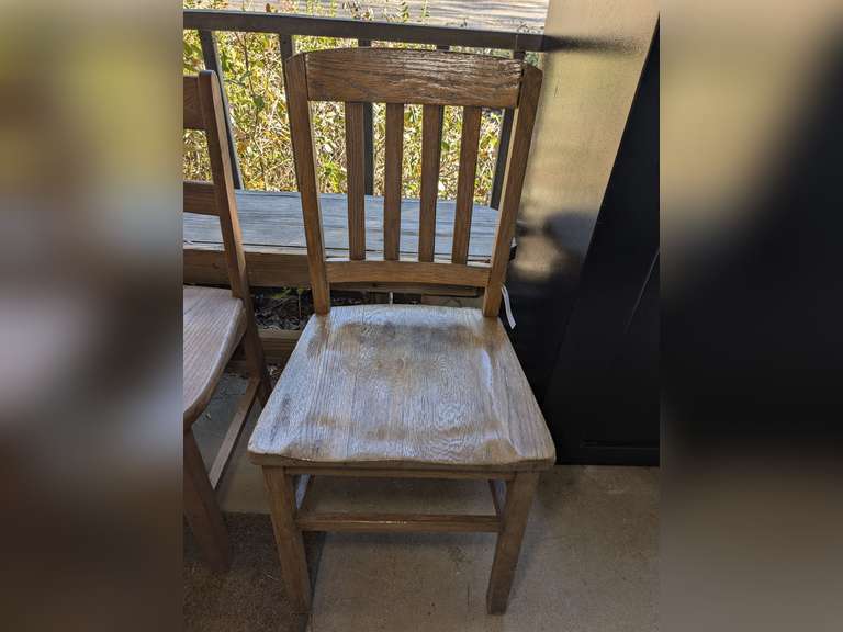 VINTAGE SOLID WOOD SIDE CHAIR image