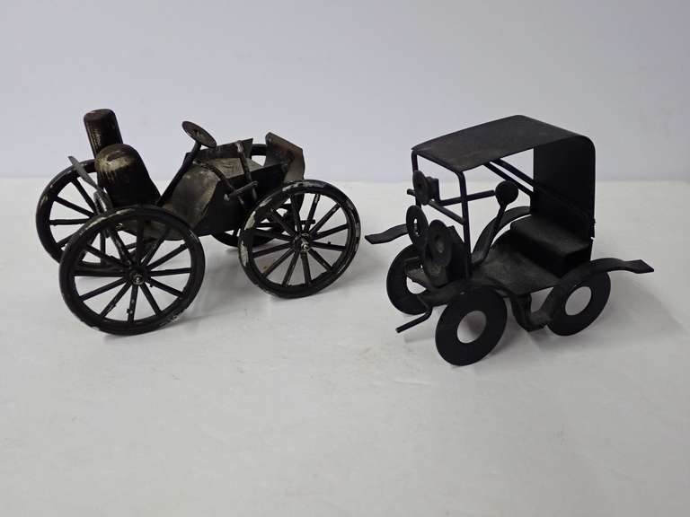 Set of Two Handmade Car Replicas image
