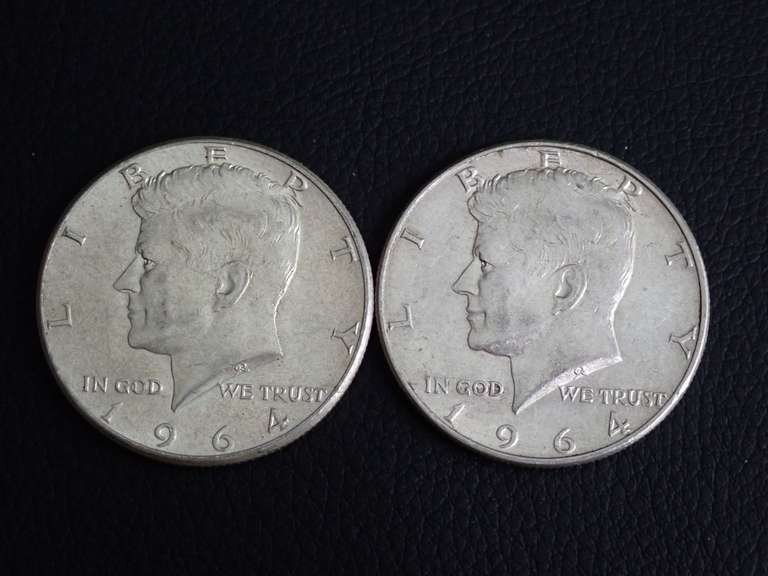 (2) 1964 KENNEDY HALF DOLLAR COINS image