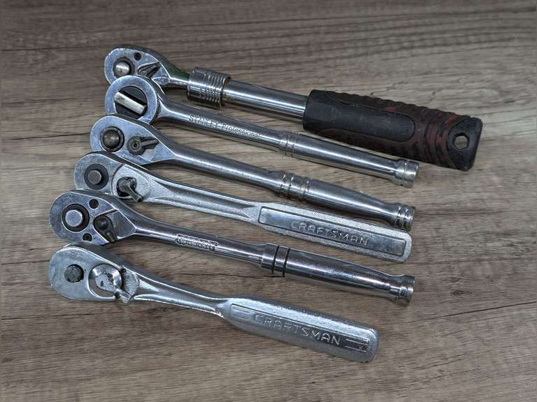 3/8-IN DRIVE RATCHETS, MULTIPLE BRANDS INCLUDING CRAFTSMAN image