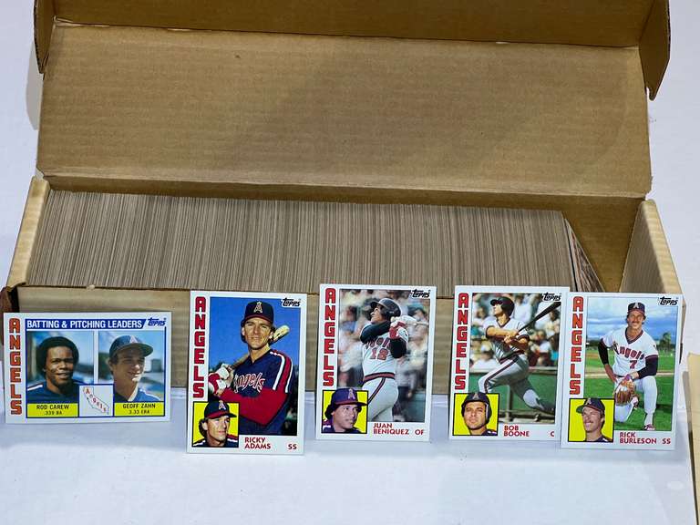 Box of assorted unsearched baseball/sports cards, see pictures for details. image