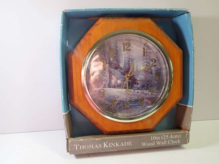 Thomas Kinkade 10 inch Wood Wall Clock image