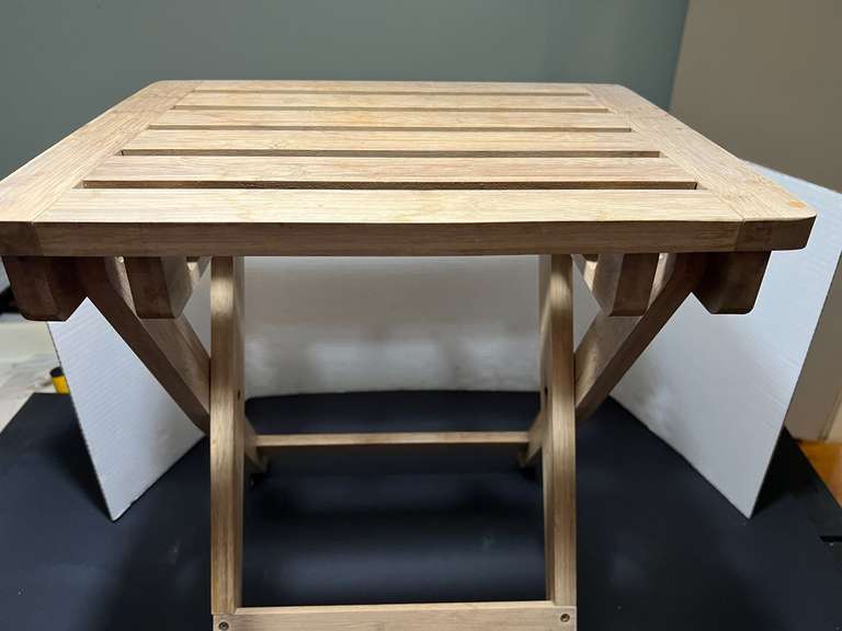 BR1…Folding bamboo side table, see pictures for details. image