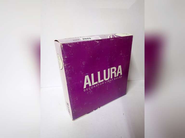 Box of Allura Decorative Globe Light Bulbs, G-16 1/2, 25 Watt, Satin White image