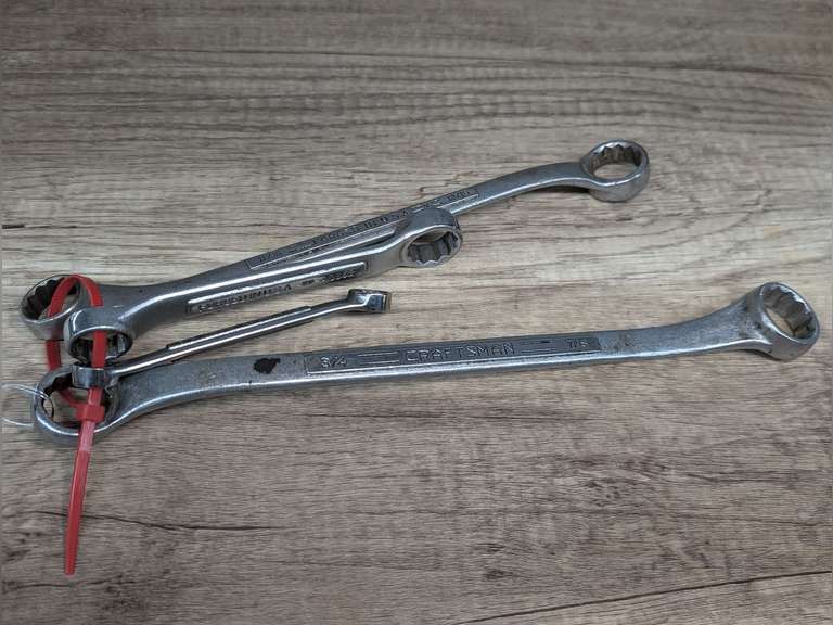 CRAFTSMAN DOUBLE SIZE BOX WRENCHES FROM 3/8-IN THROUGH 7/8-IN image