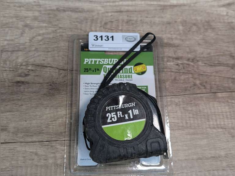 PITTSBURGH 25-FT X 1 IN QUICK FIND TAPE MEASURE WITH ORIGINAL PACKAGE image