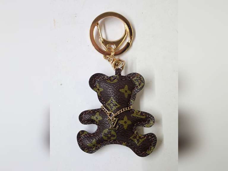 Designer Inspired Teddy Bear Keychain image