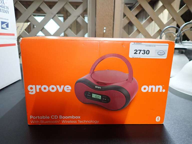 ONN Groove Portable CD Boombox with Bluetooth Wireless Technology image
