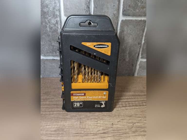 WARRIOR DRILL BIT SET WITH SIZES UP TO 1/2 IN AND CASE image