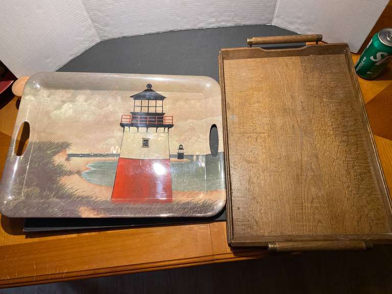 DR… Large serving trays, two pieces, see pictures for details. image