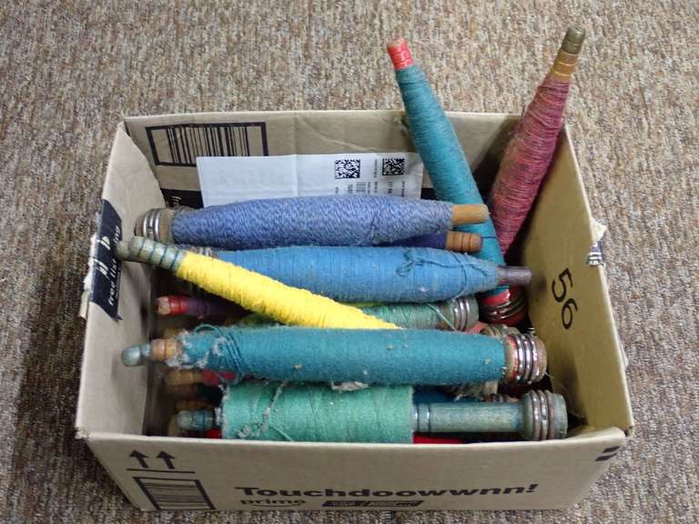Lot of Assorted Vintage Thread Spools image