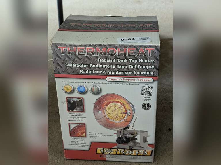 THERMOHEAT RADIANT TANK TOP HEATER WITH ORIGINAL BOX image