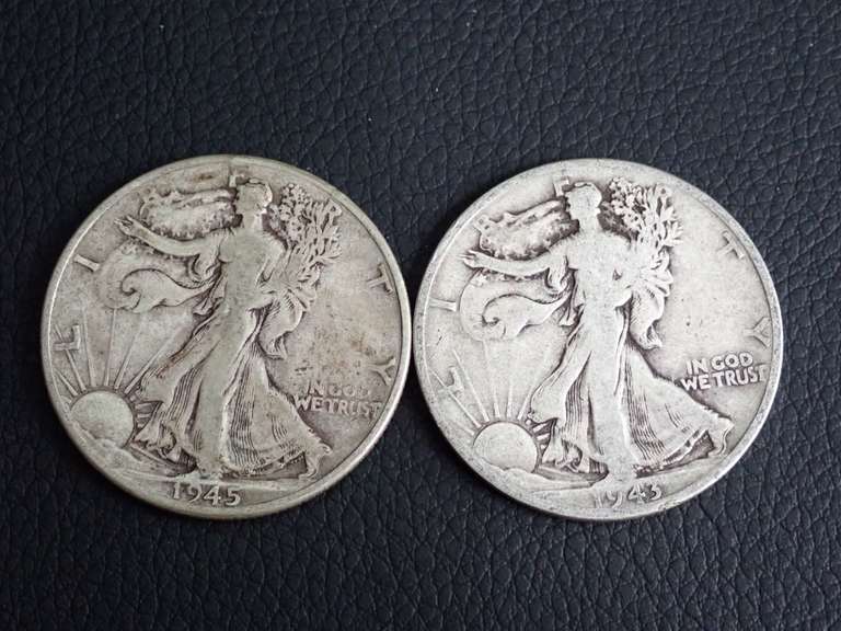 (2) WALKER HALF DOLLAR COINS image
