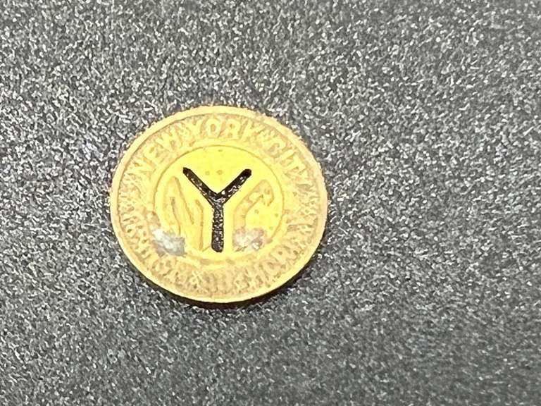 Collectible New York City transit Authority token, these particular tokens were made from 1953 until 1970, believed to be made from brass. See pictures for details. image