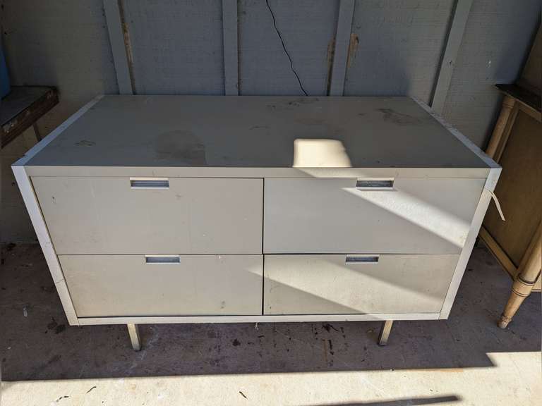 VINTAGE FOUR DRAWER OFFICE CREDENZA image