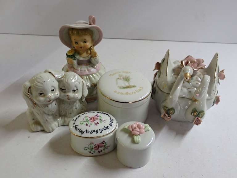 Porcelain Trinket Boxes & Figurine Collection image