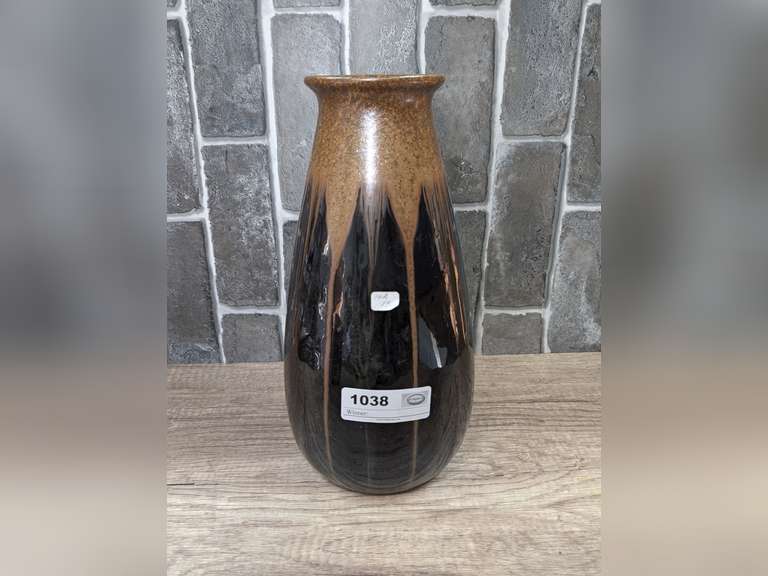 DECORATIVE GLAZED STONEWARE VASE image