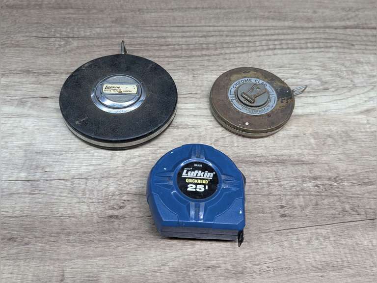 VINTAGE AND MODERN LUFKIN TAPE MEASURES image