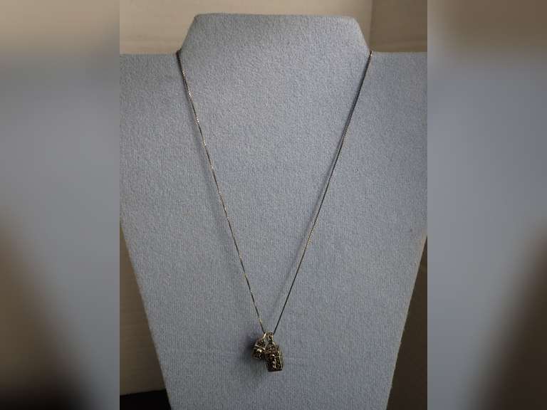 STERLING SILVER NECKLACE W/CHARMS image