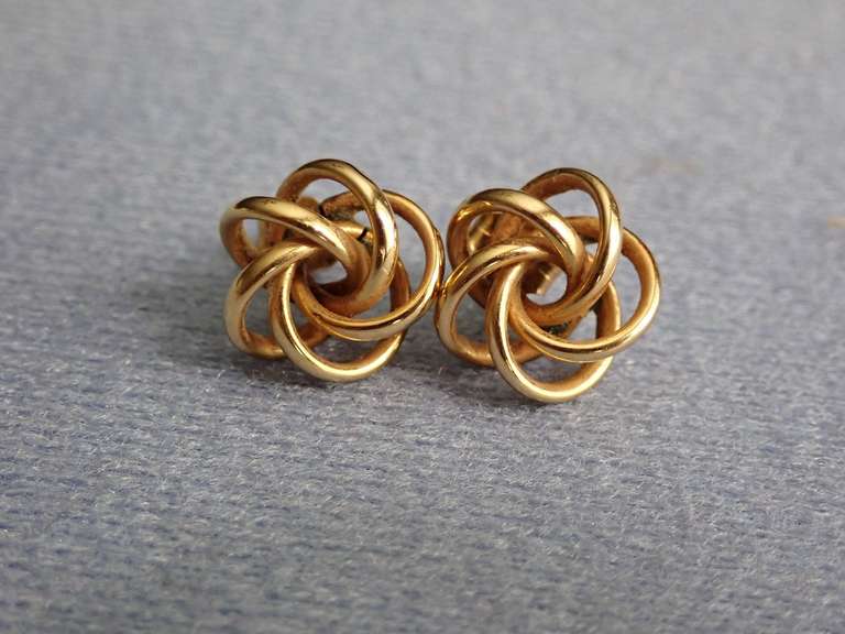 GOLD EARRINGS - BACKS ARE MARKED 14K image