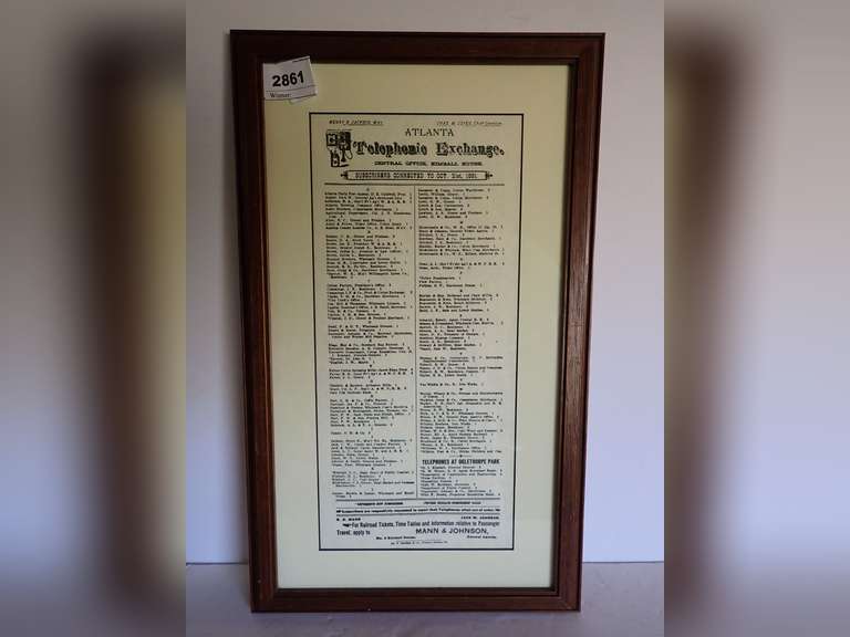 Framed Atlanta Telephonic Exchange Print image