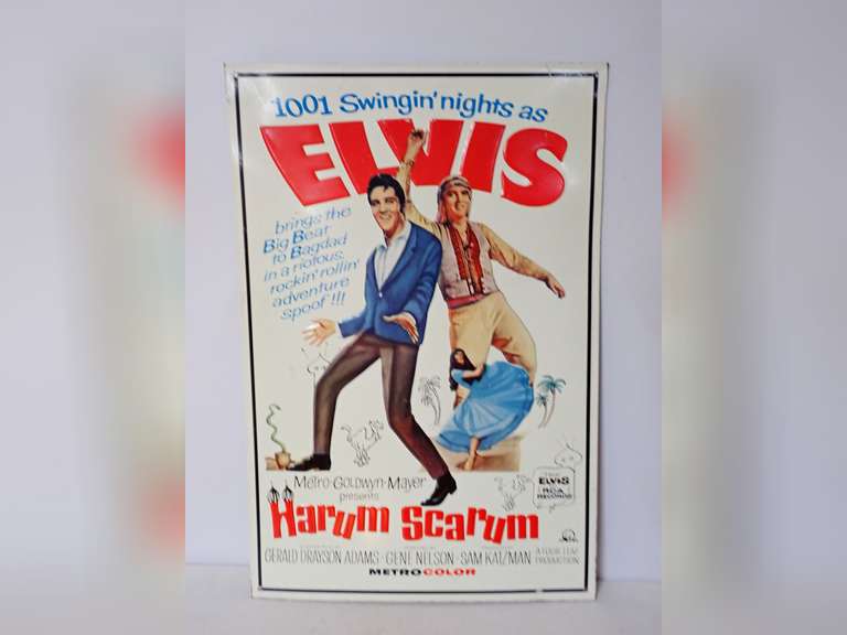 Elvis Presley Harum Scarum Metal Sign 1994 image