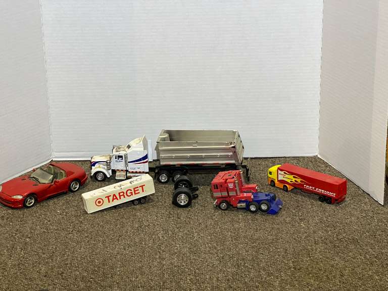 Assortment of truck and car replicas, includes a diecast Viper replica, 1/24 scale, see pictures for details. image