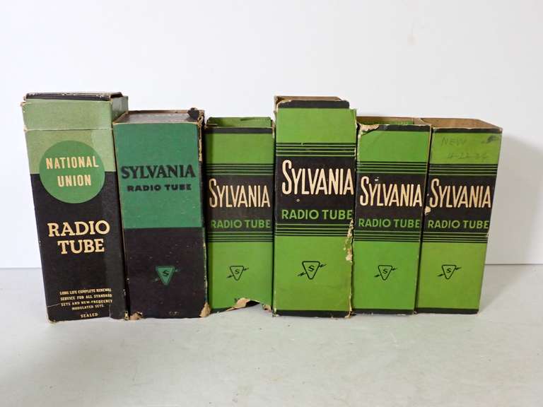 Collection of Sylvania and National Union Radio Tubes image