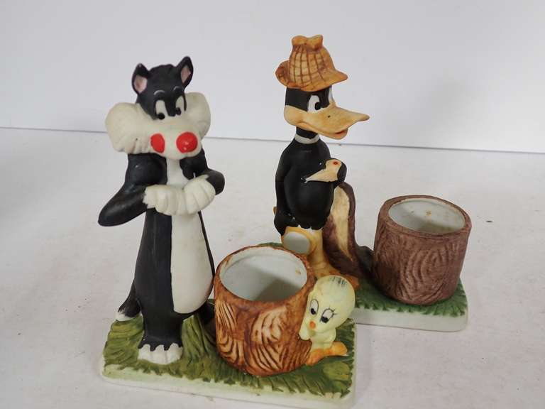 Warner Bros. Sylvester & Daffy Duck Ceramic Toothpick Holders image