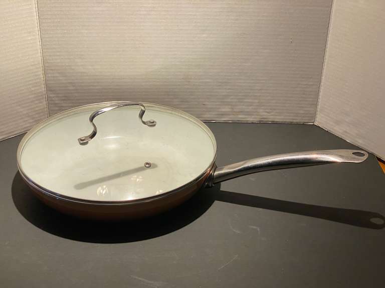 DR… Denmark ceramic nonstick fry pan with lid, see pictures for details. image