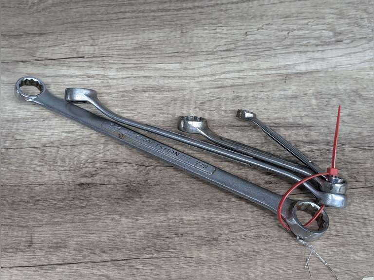 CRAFTSMAN DOUBLE SIZE BOX END WRENCHES IN SAE SIZES FROM 3/8 IN TO 7/8 IN image