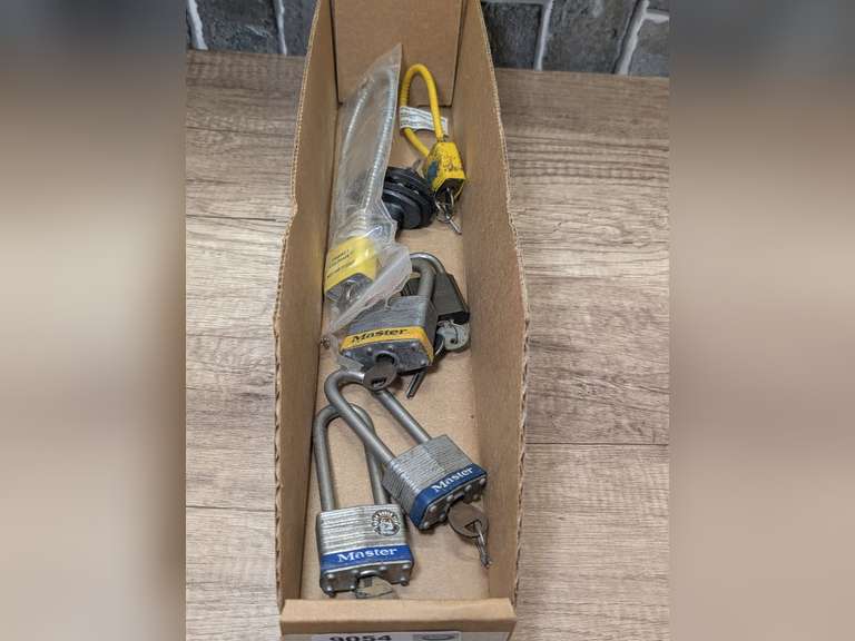 PADLOCKS AND GUN SAFETY LOCKS, ALL WITH KEYS image