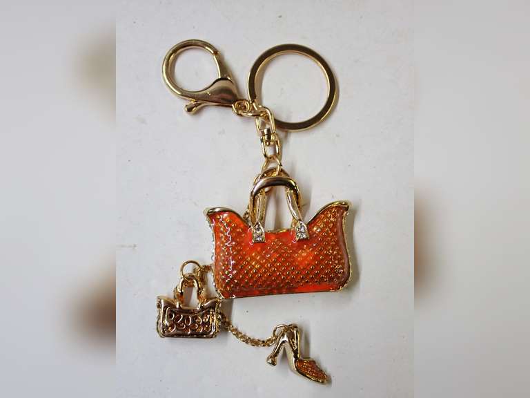 Purse Handbag with Shoe Charm Keychain image