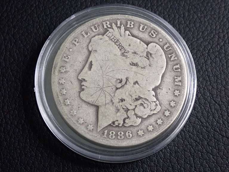 1886-O MORGAN SILVER DOLLAR COIN image