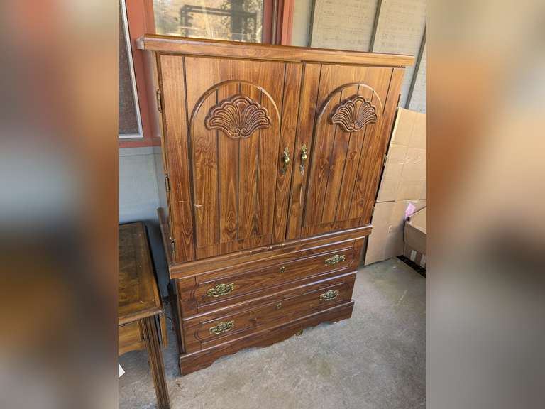 VINTAGE ARMOIRE DRESSER CHEST image
