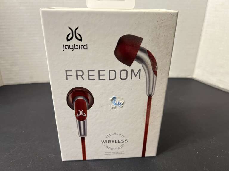 BR2…Jaybird Freedom wireless earbuds, comes in original packaging, working condition unknown, see pictures for details. image