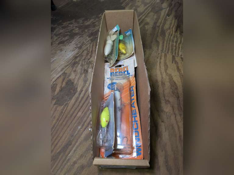 FISHING LURES INCLUDING HEDDON, REBEL, MANN'S, AND POE'S image