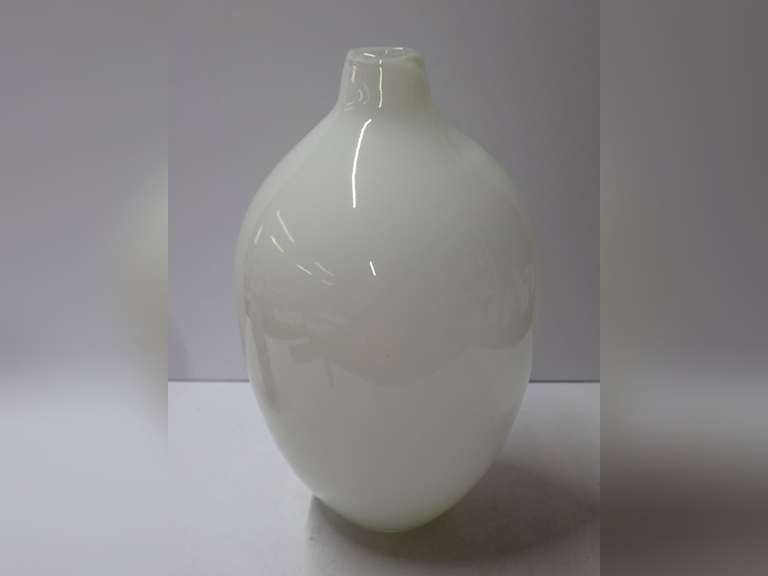 White Opaque Glass Vase image