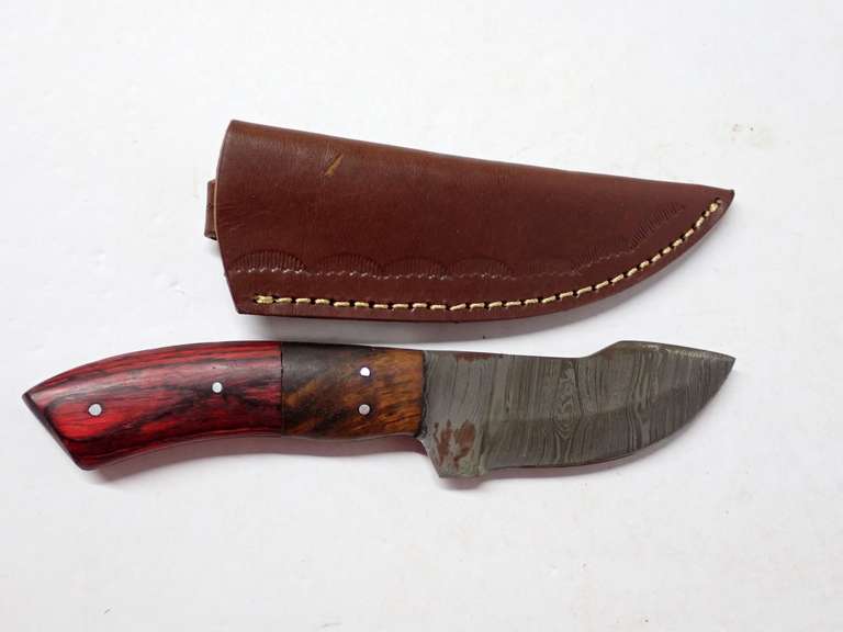 Steel Fixed Blade Knife with Leather Sheath image